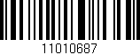 Código de barras (EAN, GTIN, SKU, ISBN): '11010687'