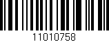 Código de barras (EAN, GTIN, SKU, ISBN): '11010758'