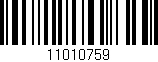 Código de barras (EAN, GTIN, SKU, ISBN): '11010759'