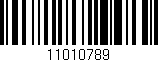 Código de barras (EAN, GTIN, SKU, ISBN): '11010789'