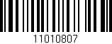 Código de barras (EAN, GTIN, SKU, ISBN): '11010807'
