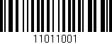 Código de barras (EAN, GTIN, SKU, ISBN): '11011001'