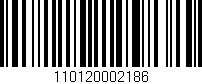 Código de barras (EAN, GTIN, SKU, ISBN): '110120002186'