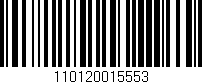 Código de barras (EAN, GTIN, SKU, ISBN): '110120015553'