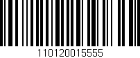 Código de barras (EAN, GTIN, SKU, ISBN): '110120015555'