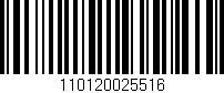 Código de barras (EAN, GTIN, SKU, ISBN): '110120025516'
