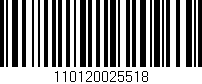 Código de barras (EAN, GTIN, SKU, ISBN): '110120025518'