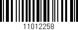 Código de barras (EAN, GTIN, SKU, ISBN): '11012258'