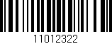 Código de barras (EAN, GTIN, SKU, ISBN): '11012322'