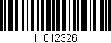 Código de barras (EAN, GTIN, SKU, ISBN): '11012326'