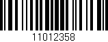 Código de barras (EAN, GTIN, SKU, ISBN): '11012358'