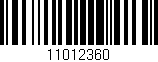 Código de barras (EAN, GTIN, SKU, ISBN): '11012360'
