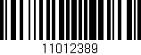 Código de barras (EAN, GTIN, SKU, ISBN): '11012389'
