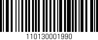 Código de barras (EAN, GTIN, SKU, ISBN): '110130001990'