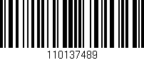 Código de barras (EAN, GTIN, SKU, ISBN): '110137489'