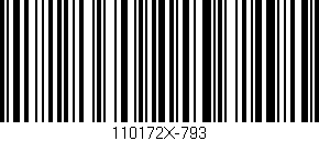 Código de barras (EAN, GTIN, SKU, ISBN): '110172X-793'
