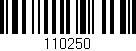 Código de barras (EAN, GTIN, SKU, ISBN): '110250'