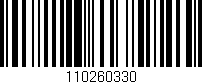Código de barras (EAN, GTIN, SKU, ISBN): '110260330'