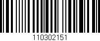 Código de barras (EAN, GTIN, SKU, ISBN): '110302151'