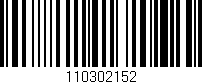 Código de barras (EAN, GTIN, SKU, ISBN): '110302152'