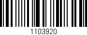 Código de barras (EAN, GTIN, SKU, ISBN): '1103920'