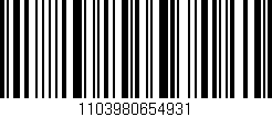 Código de barras (EAN, GTIN, SKU, ISBN): '1103980654931'