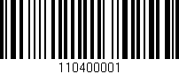 Código de barras (EAN, GTIN, SKU, ISBN): '110400001'