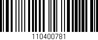 Código de barras (EAN, GTIN, SKU, ISBN): '110400781'