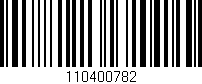 Código de barras (EAN, GTIN, SKU, ISBN): '110400782'