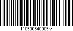 Código de barras (EAN, GTIN, SKU, ISBN): '110500540005M'