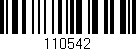 Código de barras (EAN, GTIN, SKU, ISBN): '110542'