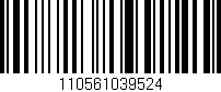 Código de barras (EAN, GTIN, SKU, ISBN): '110561039524'