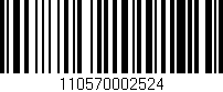 Código de barras (EAN, GTIN, SKU, ISBN): '110570002524'