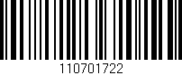 Código de barras (EAN, GTIN, SKU, ISBN): '110701722'