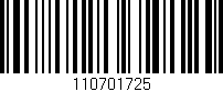 Código de barras (EAN, GTIN, SKU, ISBN): '110701725'