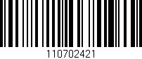 Código de barras (EAN, GTIN, SKU, ISBN): '110702421'
