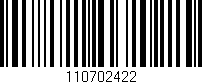 Código de barras (EAN, GTIN, SKU, ISBN): '110702422'
