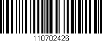 Código de barras (EAN, GTIN, SKU, ISBN): '110702426'