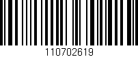 Código de barras (EAN, GTIN, SKU, ISBN): '110702619'