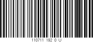 Código de barras (EAN, GTIN, SKU, ISBN): '110711_192_0_U'