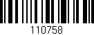 Código de barras (EAN, GTIN, SKU, ISBN): '110758'