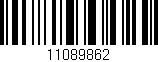 Código de barras (EAN, GTIN, SKU, ISBN): '11089862'