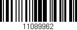 Código de barras (EAN, GTIN, SKU, ISBN): '11089962'