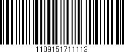 Código de barras (EAN, GTIN, SKU, ISBN): '1109151711113'