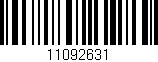 Código de barras (EAN, GTIN, SKU, ISBN): '11092631'