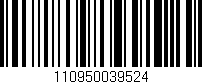 Código de barras (EAN, GTIN, SKU, ISBN): '110950039524'