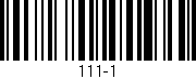 Código de barras (EAN, GTIN, SKU, ISBN): '111-1'