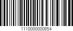 Código de barras (EAN, GTIN, SKU, ISBN): '1110000000654'