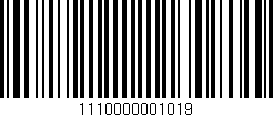 Código de barras (EAN, GTIN, SKU, ISBN): '1110000001019'