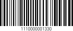 Código de barras (EAN, GTIN, SKU, ISBN): '1110000001330'